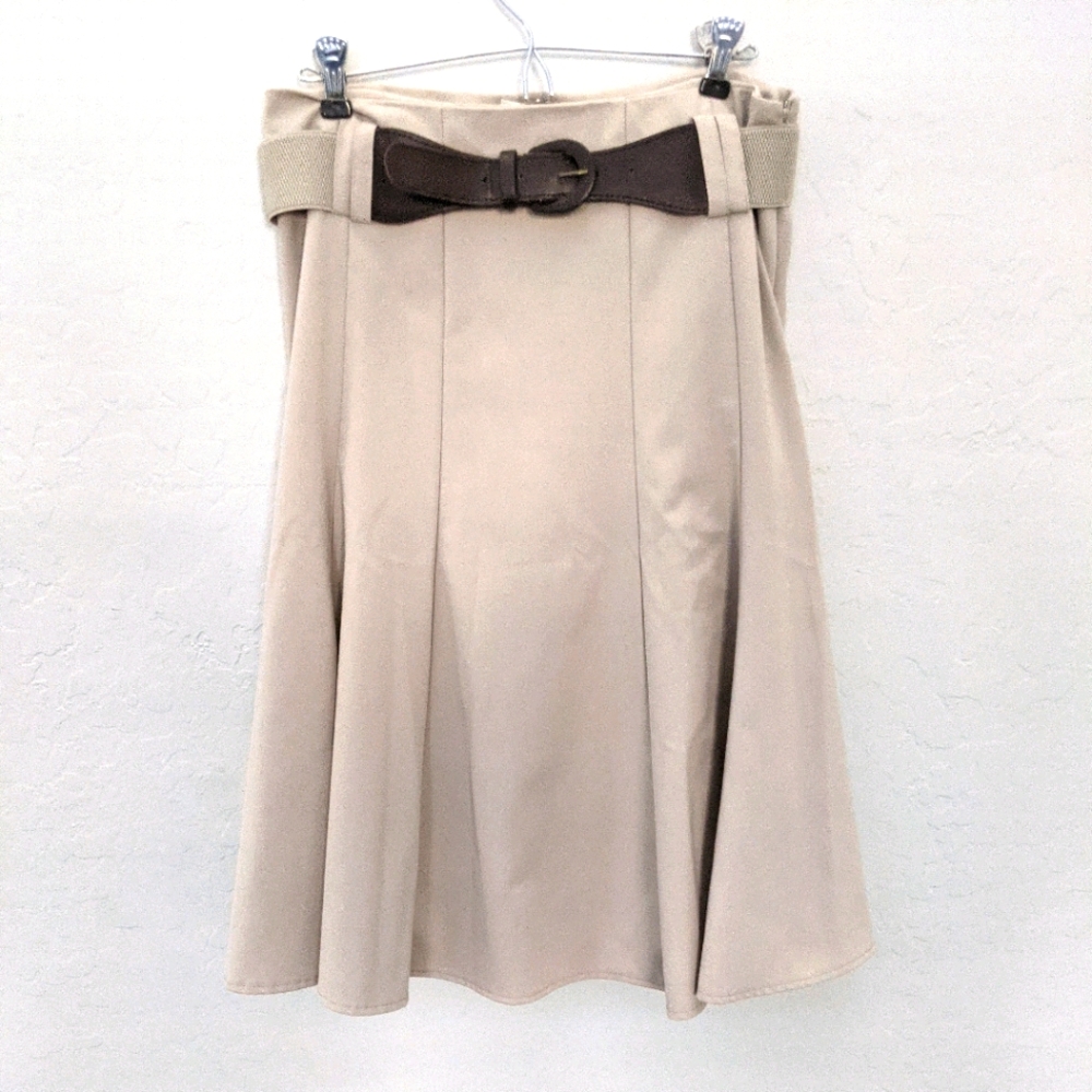 Beige Skirt with Belt